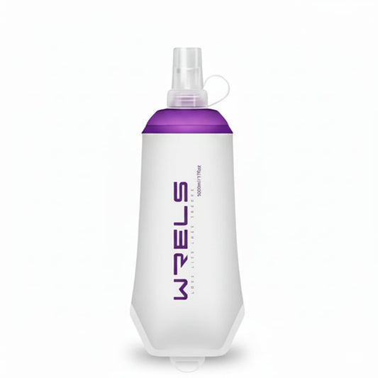 Original Wrels Collapsible Soft Water Bottle White Lavender